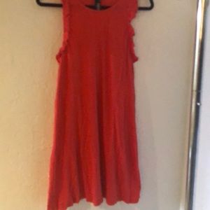 Bobi Tomato Red Racerback Tee Dress Size Medium